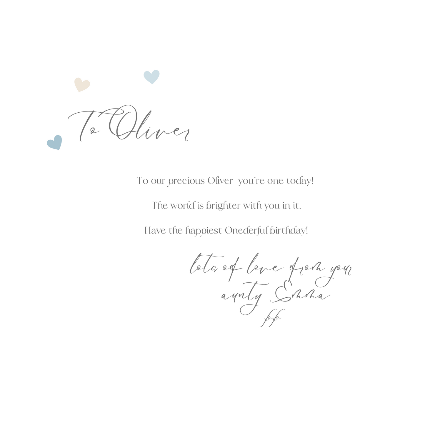 Personalised Baby Boy 1st Birthday Card Custom Name Keepsake Gift