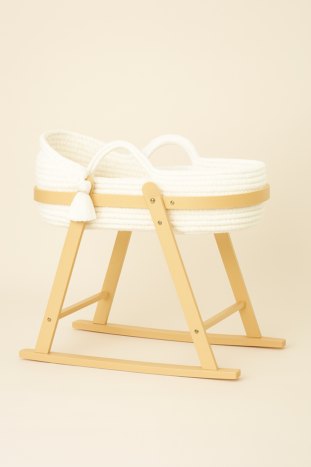 The Saphia Rose – Handmade Crochet Moses Basket with Stand Pre Order